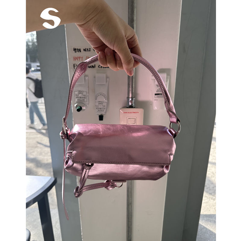Korean Style Niche Cylinder Flap Pillow Bag Shoulder Underarm Bag